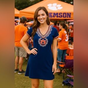 EMERSON STREET Auburn Tigers Medallion Mini Dress